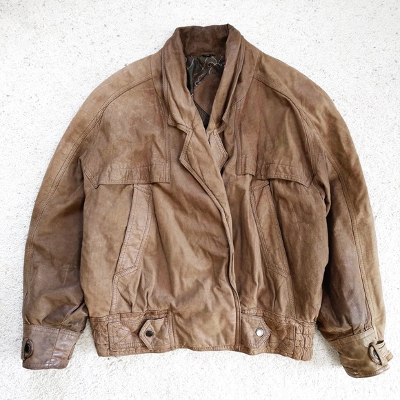 Vintage Jackets & Blazers - Vintage Jacqueline Ferrar Moto Biker Leather Jacket Insulated Paisley Lining M